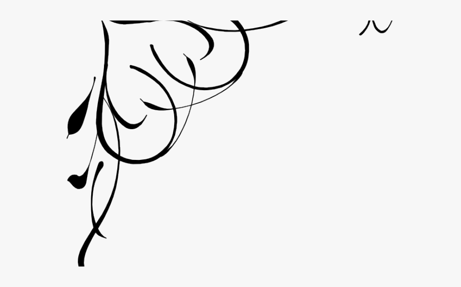 Flourish Clipart Scrollwork - Border Design Blue And Pink, Transparent Clipart