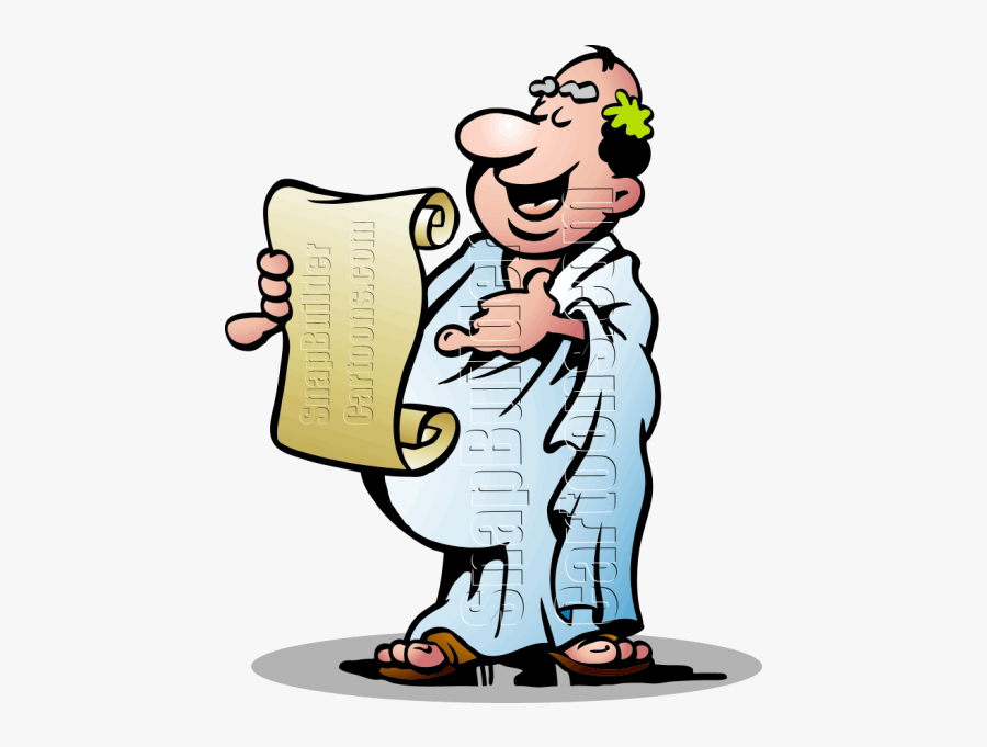 Greek Priest With Scroll - Ceasar Cartoon, Transparent Clipart
