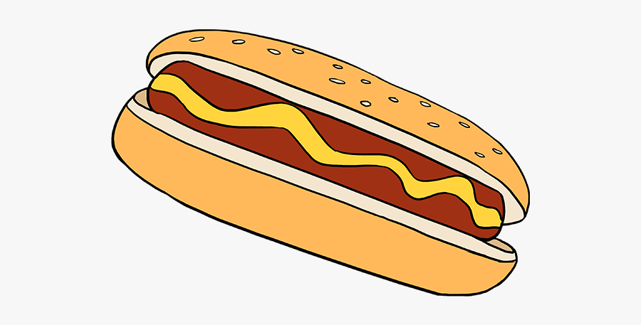 How To Draw A Hot Dog - Hot Dog Draw Png, Transparent Clipart