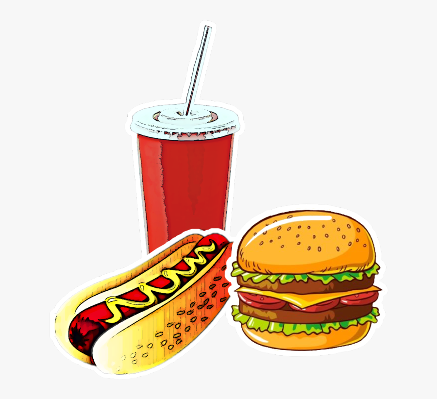 #burger #hotdog #burger&hotdog #soda @mtobon - Fast Food, Transparent Clipart