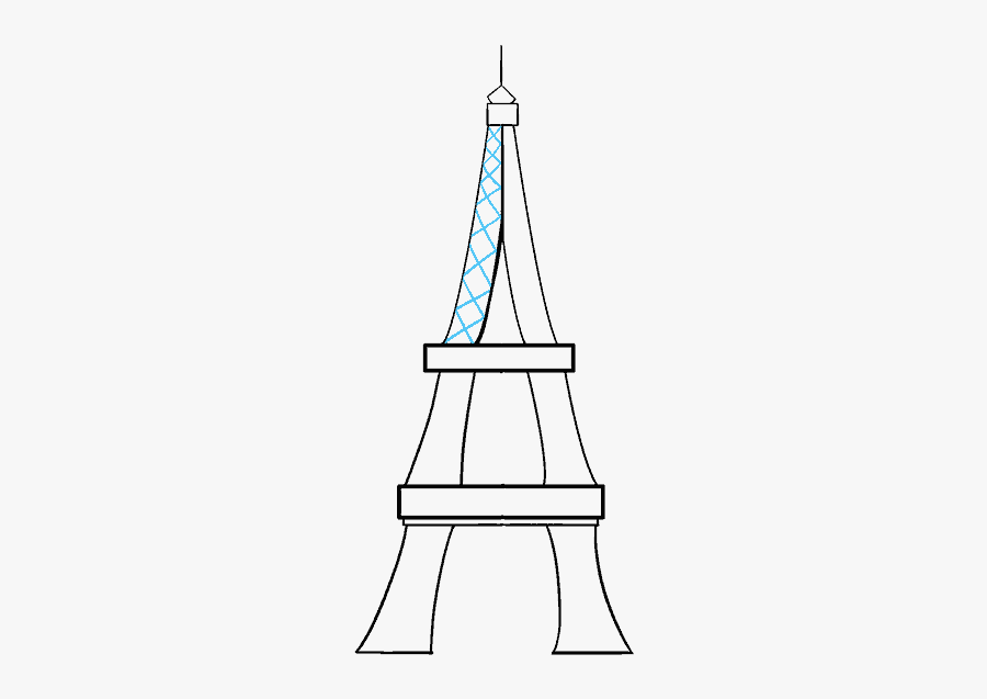 How To Draw Eiffel Tower - Line Art, Transparent Clipart