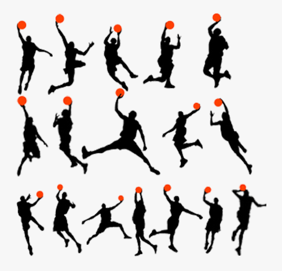 Basketball Silhouette Football Player - Basketball Vector, Transparent Clipart