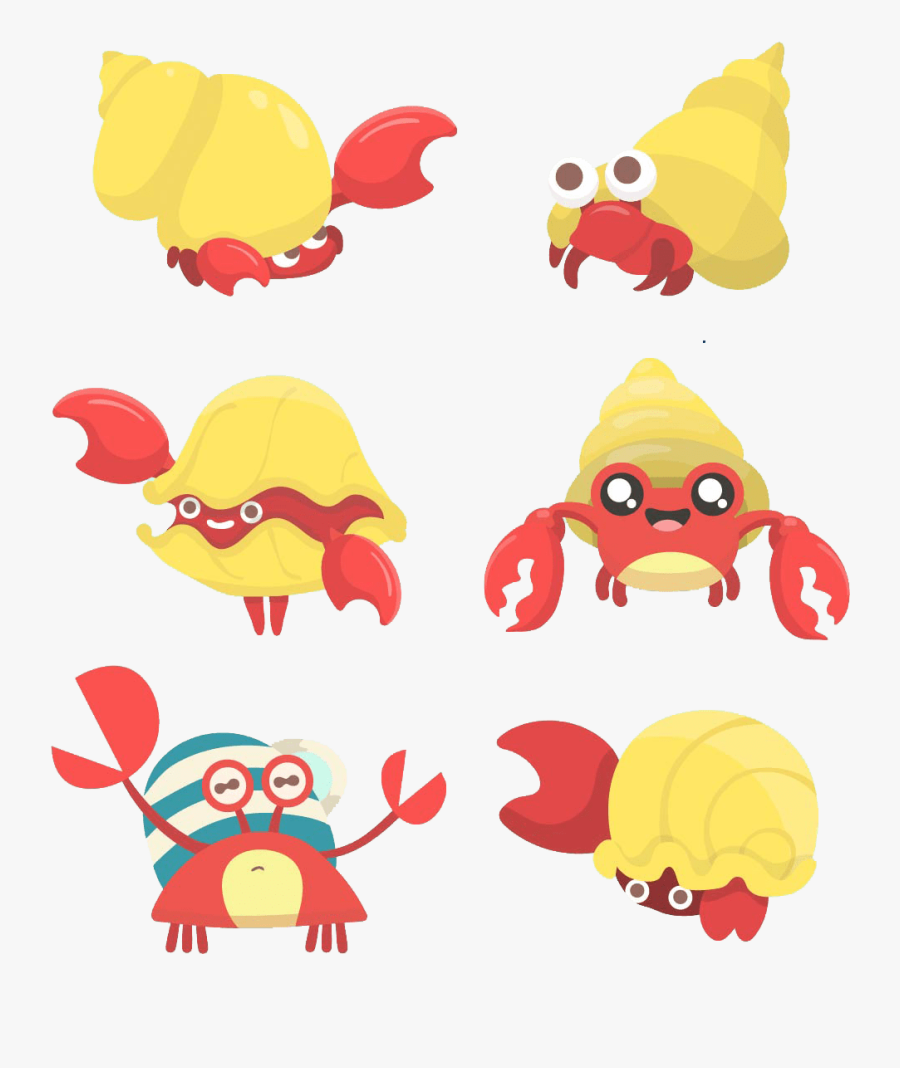 Hermit Crabs Clipart, Transparent Clipart