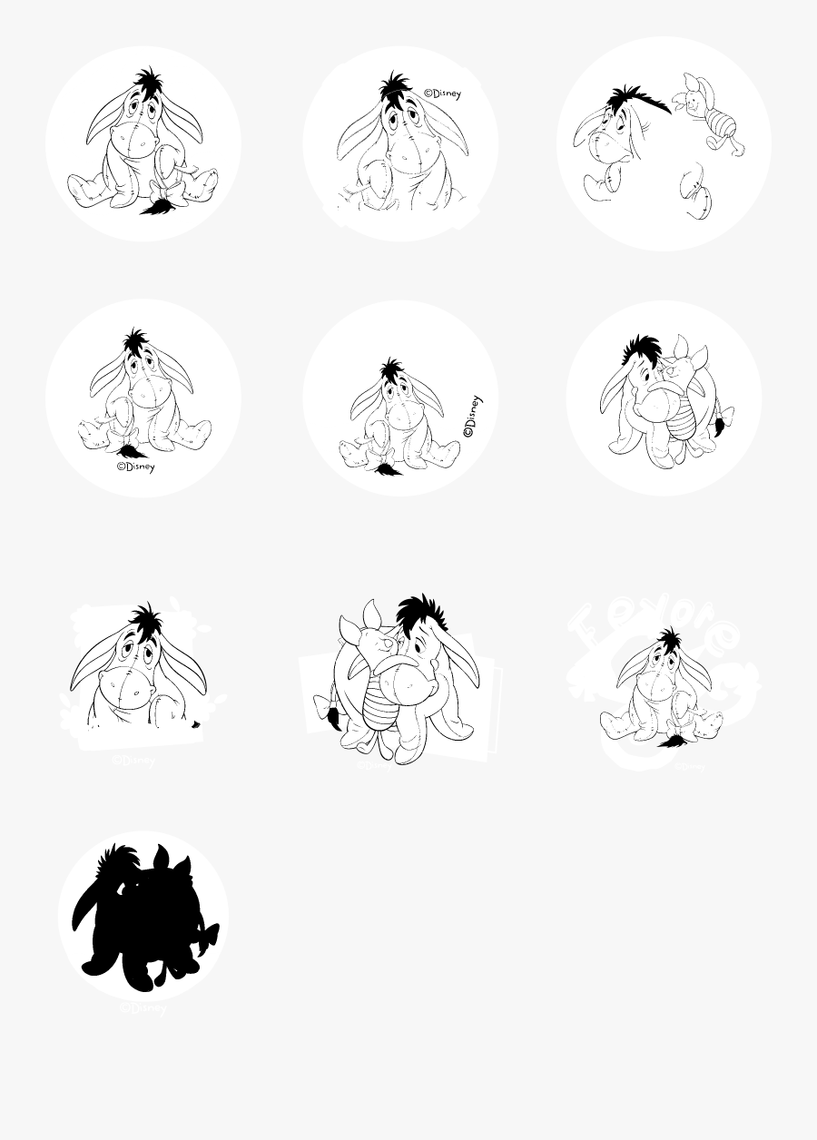 Clip Art Eeyore Black And White - Eeyore Svg Free, Transparent Clipart