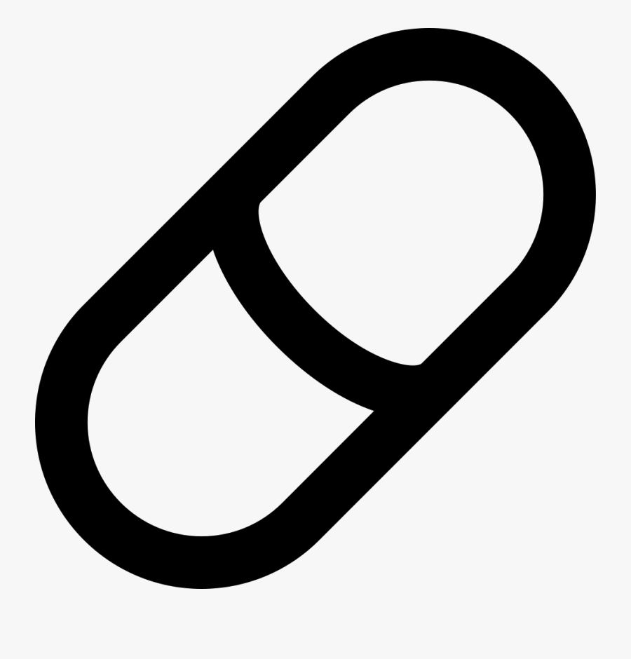 Transparent Pills - Pill Outline, Transparent Clipart