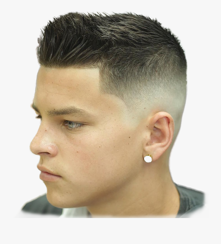 Clip Art Boy Cutting Hair - Spiked Hair With Fade, Transparent Clipart