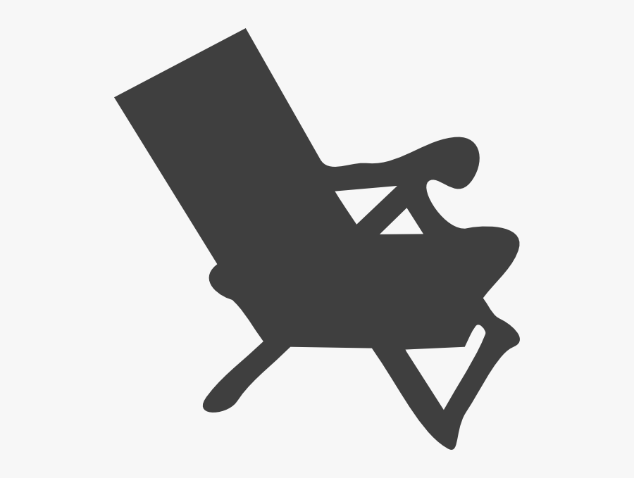 Beach Chair Silhouette Png, Transparent Clipart