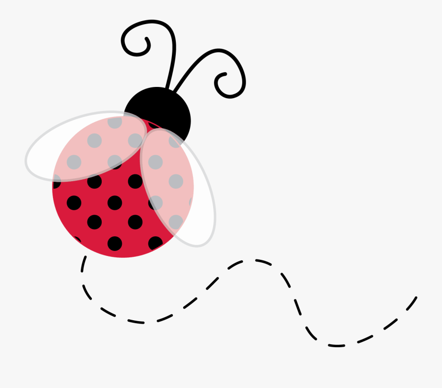 Bug Clipart Embroidery - Lady Bug Flying Clip Art, Transparent Clipart
