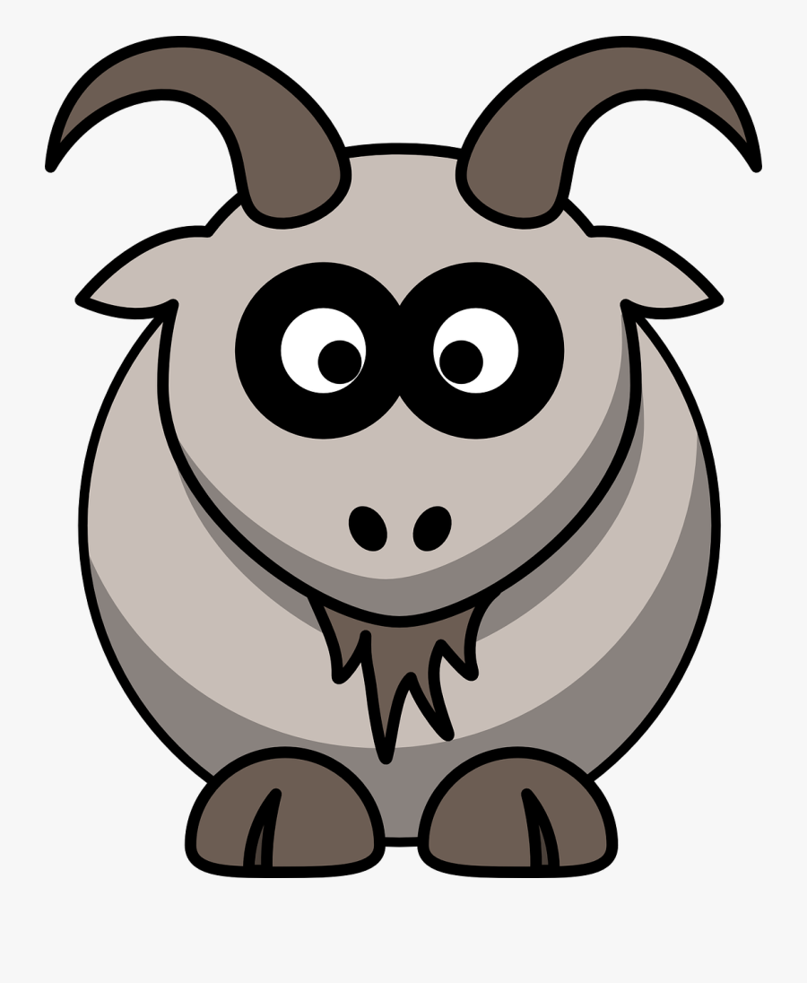 Clipart Goat - Cartoon Goat With Transparent Background, Transparent Clipart