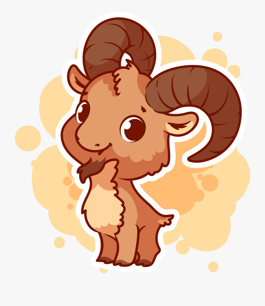 Goat Illustration - Ibex Cartoon, Transparent Clipart