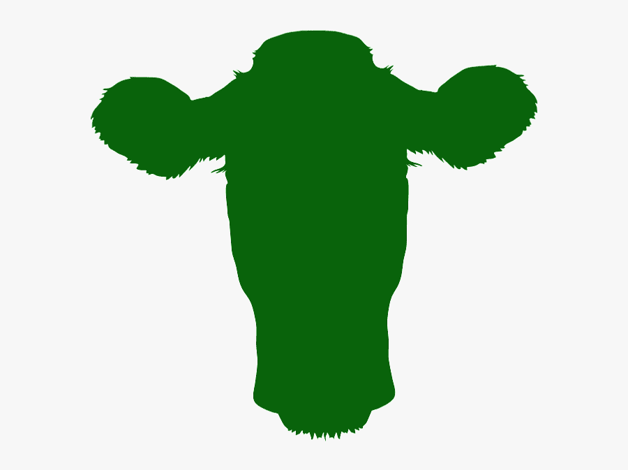 Cow Head Silhouette, Transparent Clipart