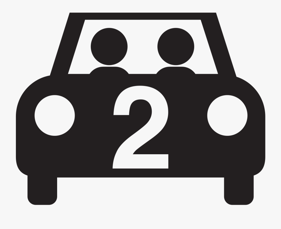 Whether Driving Your Coworkers Or Hitching A Ride With - People In Car Silhouette, Transparent Clipart