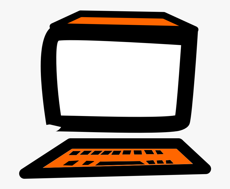 Computer Orange Clipart , Png Download - Orange Computer, Transparent Clipart