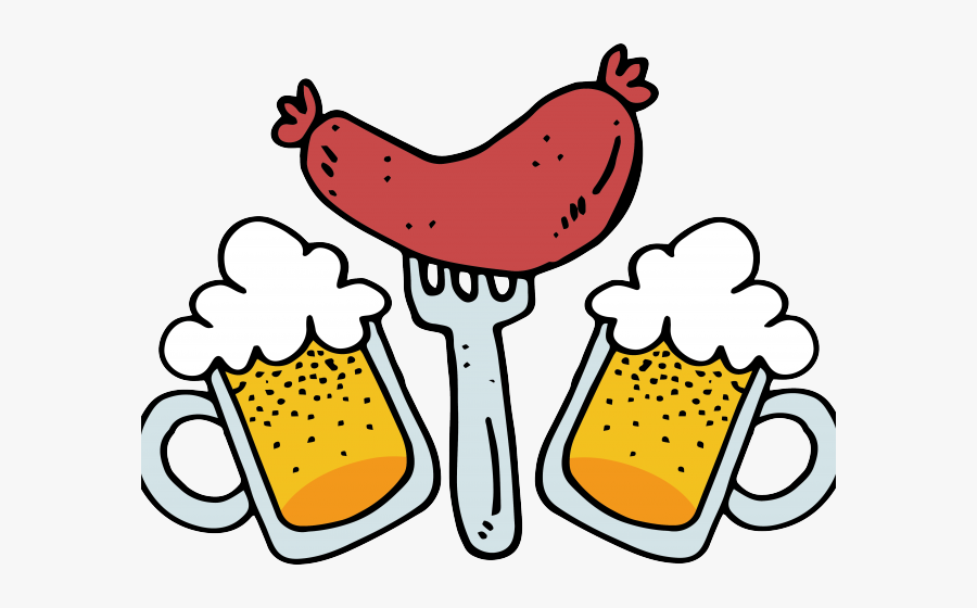 Bratwurst Cliparts - Oktoberfest Comic Bratwurst, Transparent Clipart