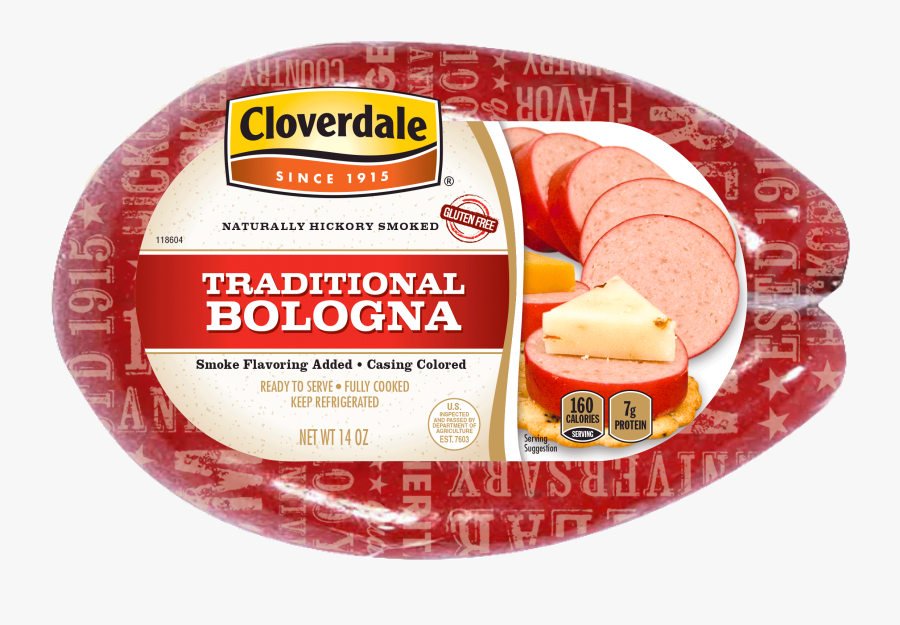 Cloverdale Foods Cloverdale Smoked Bratwurst 14 Oz - Bologna Food Red Ring, Transparent Clipart
