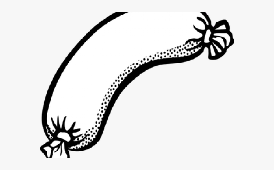 Bratwurst Cliparts - Sausage Clipart Black And White, Transparent Clipart