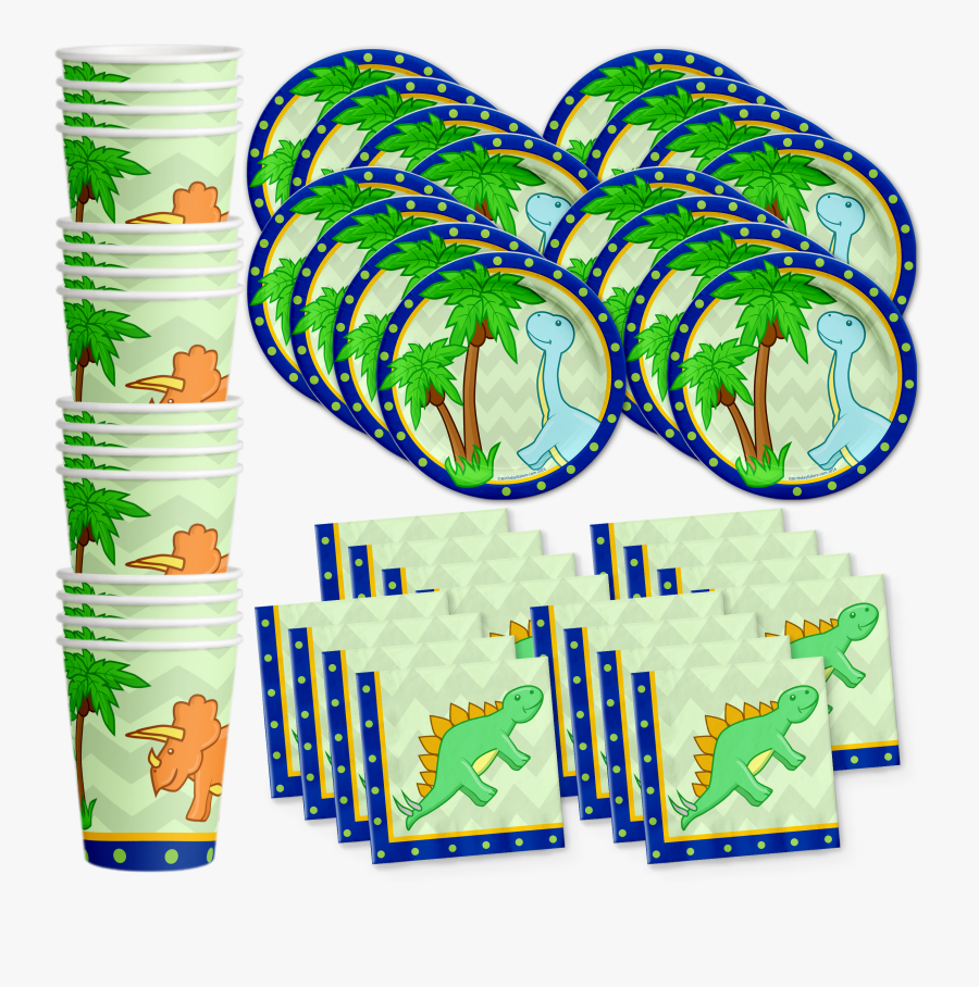 Dinosaur Birthday Party Supplies - Dinosaur Birthday Plates, Transparent Clipart