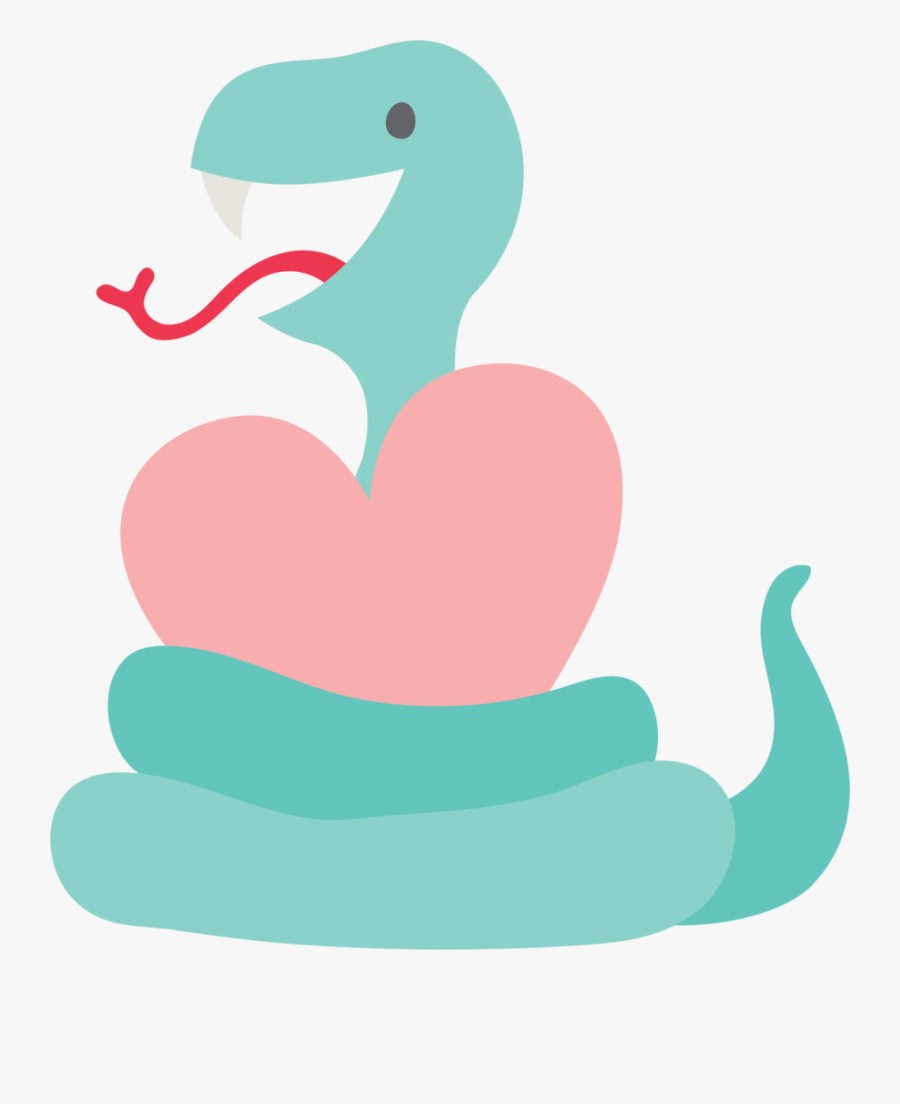 Love Snake Cookie Cutter - Valentine Snake Clipart, Transparent Clipart