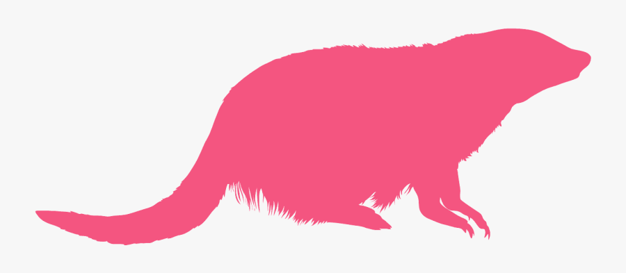 Mongoose Silhouette Blue, Transparent Clipart