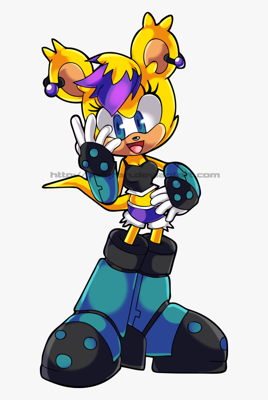 Mina Mongoose By Safyran I Really Like The Punk Rock - Sonic Fan Characters Mongoose, Transparent Clipart