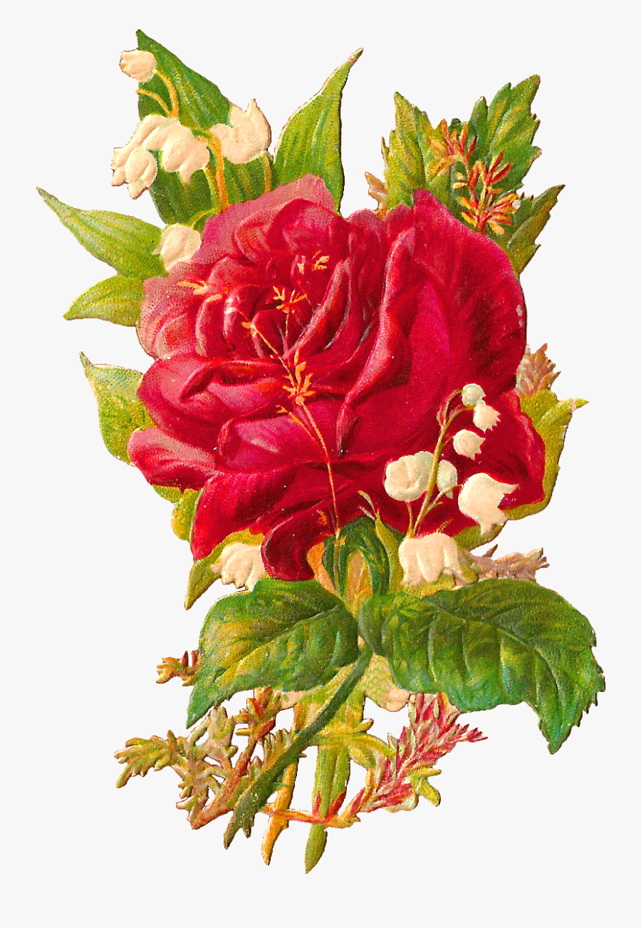 Vintage Flower Graphic, Transparent Clipart