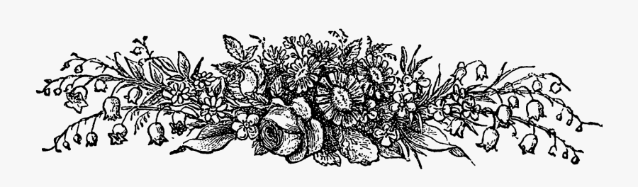 Black White Flower Png, Transparent Clipart