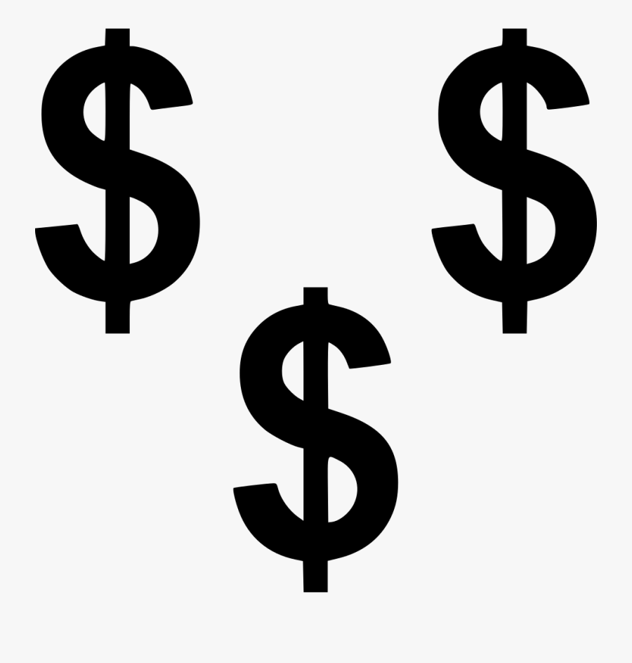 Dollars Signs - Dollar Signs Black And White, Transparent Clipart