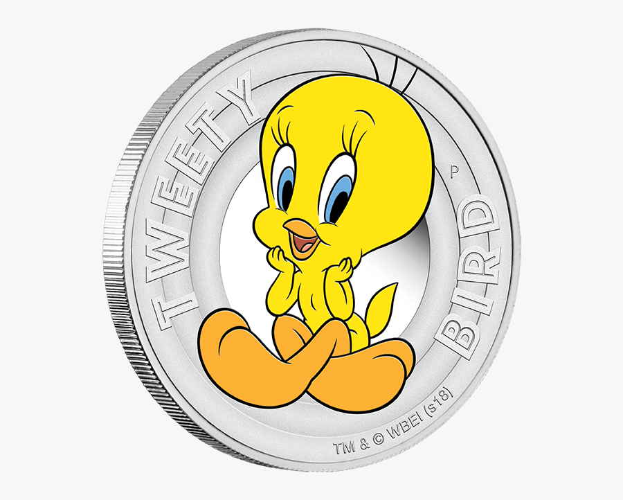 Example Of Tweety Bird Coin - Tweety Bird Silver Coin, Transparent Clipart
