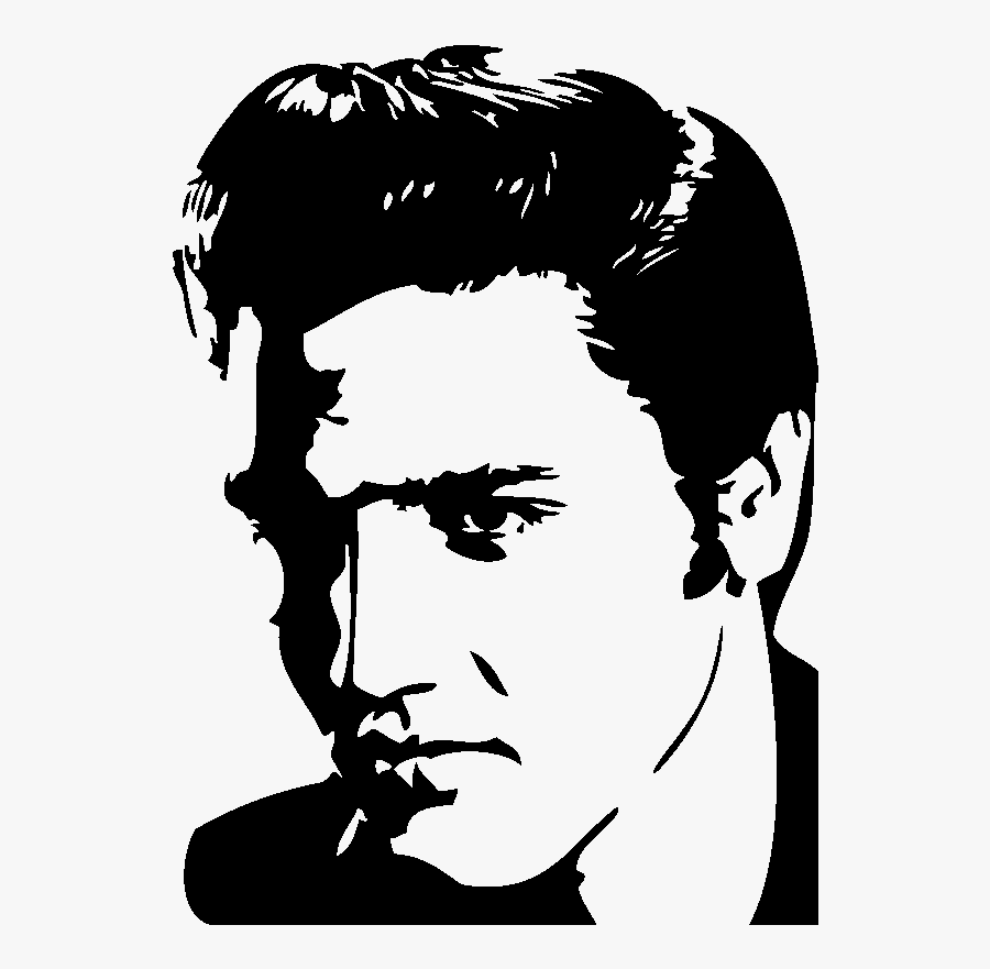Elvis Black And White Art, Transparent Clipart