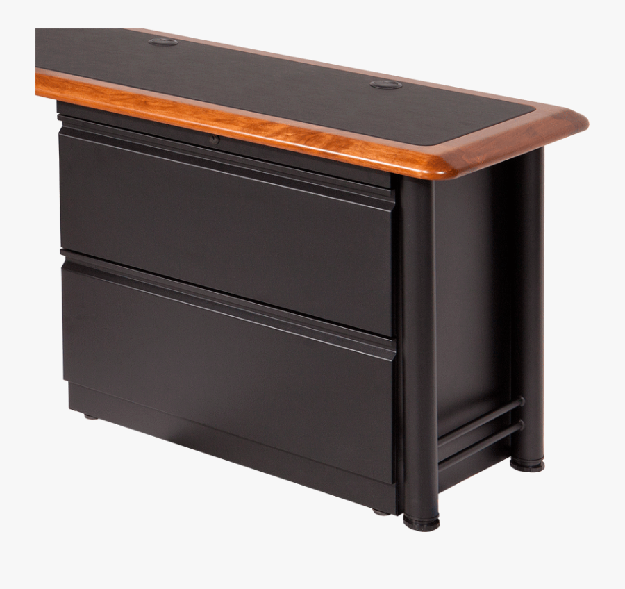 File Cabinet Png Hd - L Shaped Office Desk With Lateral Files, Transparent Clipart