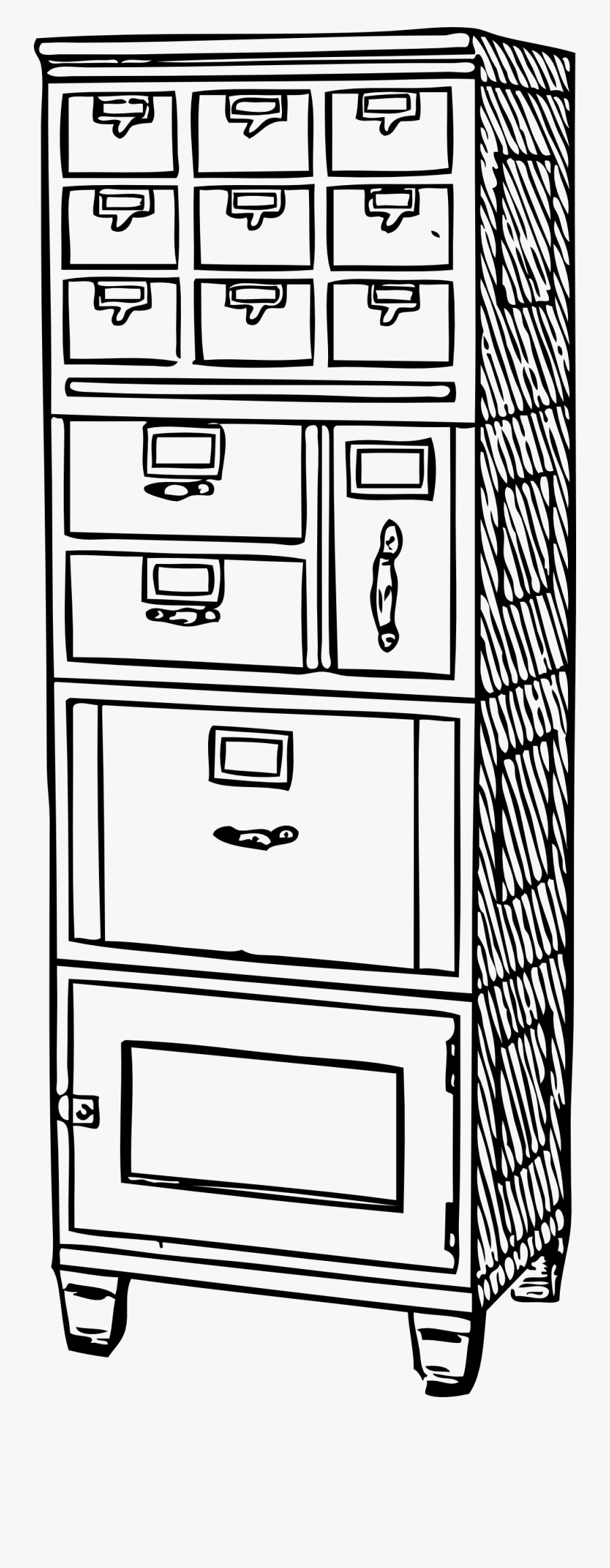 Half Stack Of Horizontal Sections Black White Line - Vector Graphics, Transparent Clipart