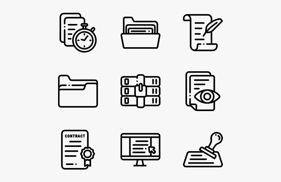 File And Document - Education Icon Vector, Transparent Clipart