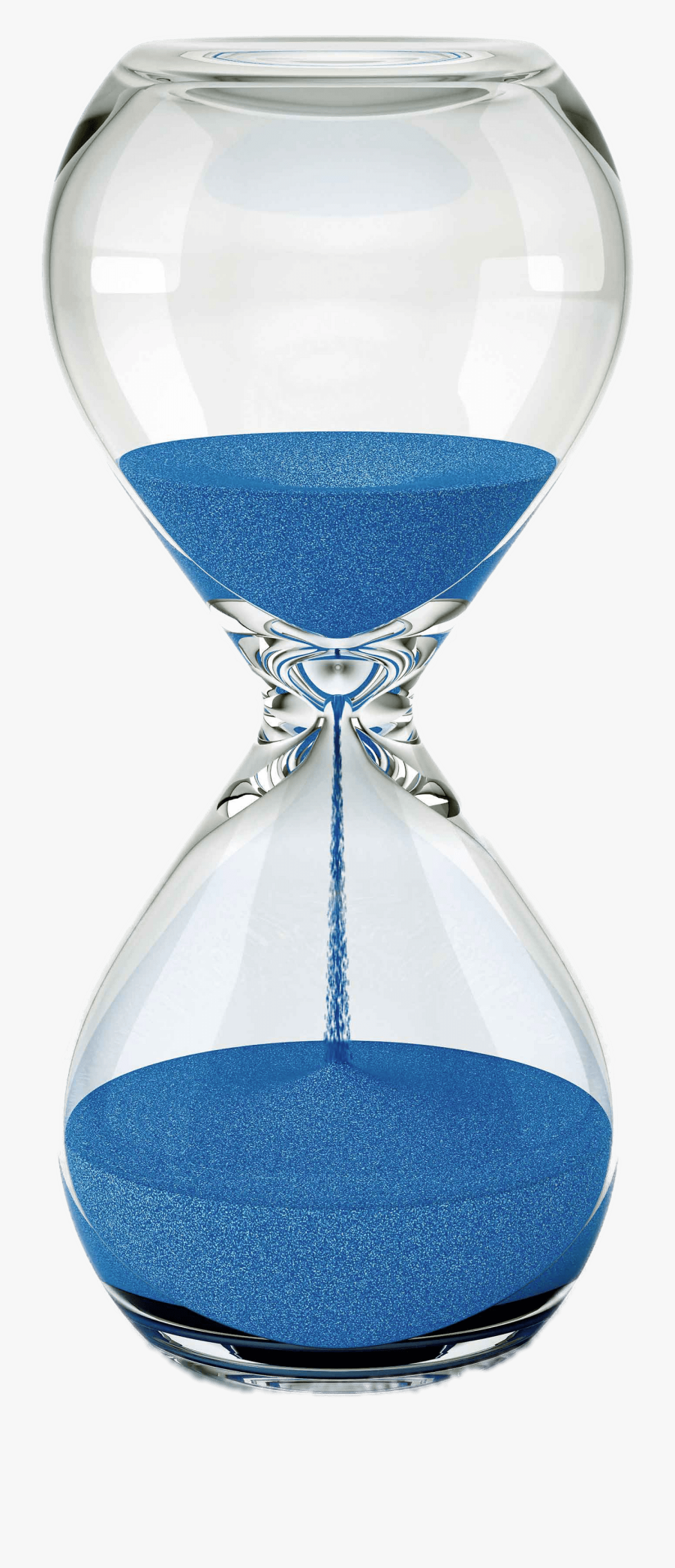 Hourglass Blue Sand - Time Is Running Out Hour Glass, Transparent Clipart