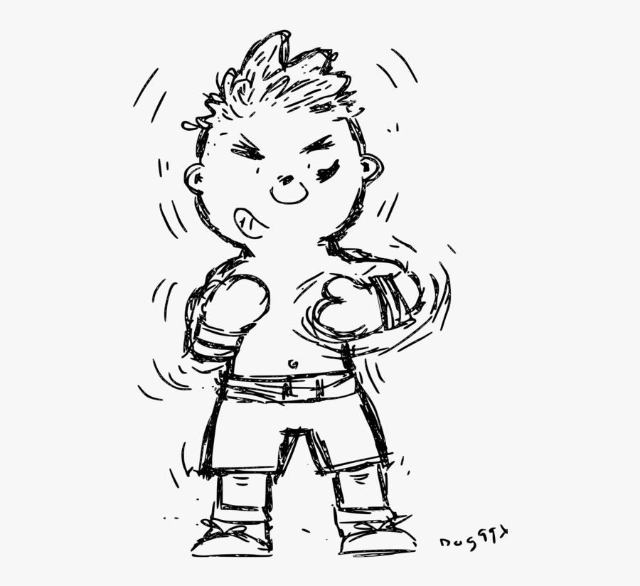 Sketsa Gambar Petinju, Transparent Clipart