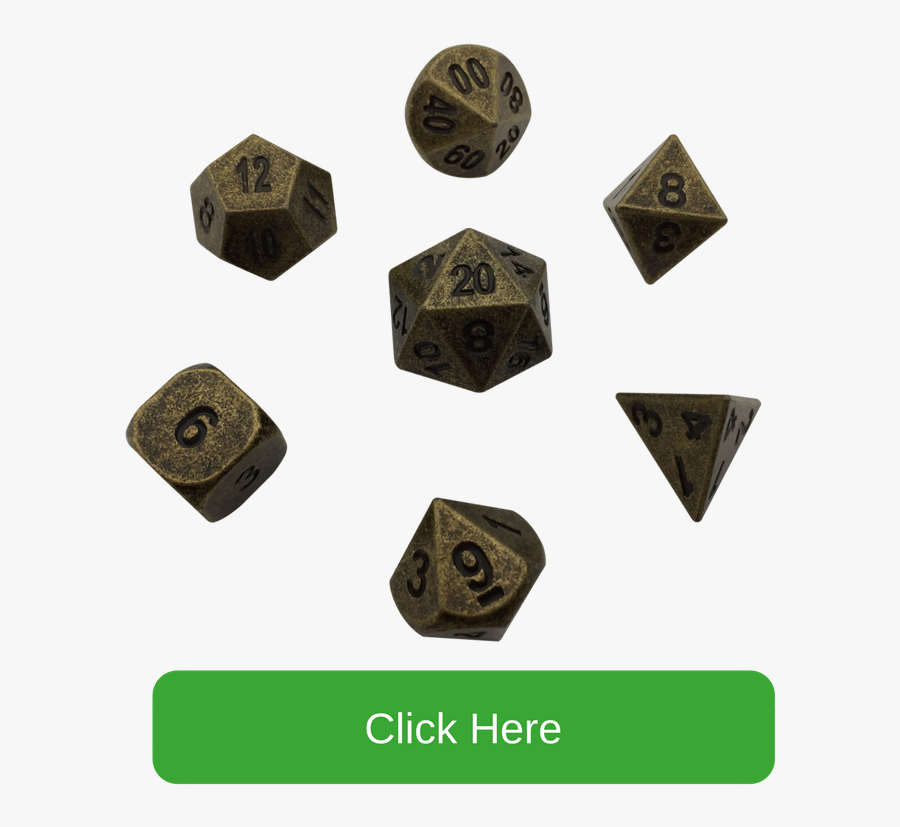 Gunmetal Gold Color With Black Numbers Metal Dice - Wood, Transparent Clipart