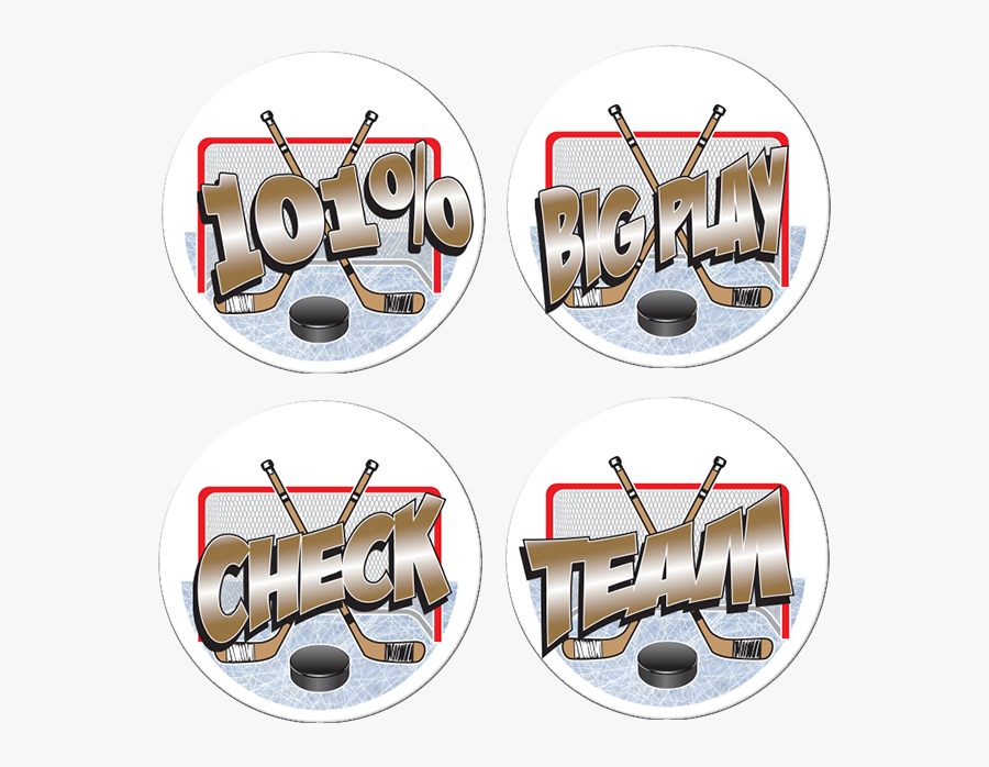 Full Color Hockey Award Decals, Transparent Clipart