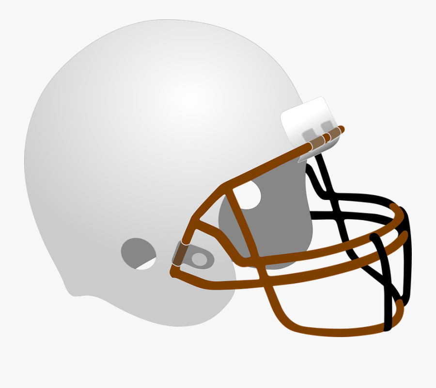 Helmet, Hockey, Hardhat, Baseball, Cap, Equipment - White Blue Football Helmet, Transparent Clipart