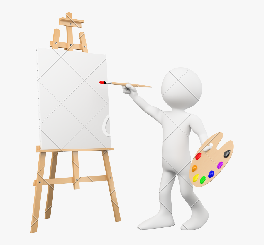 D Artist Painting - Illustration, Transparent Clipart