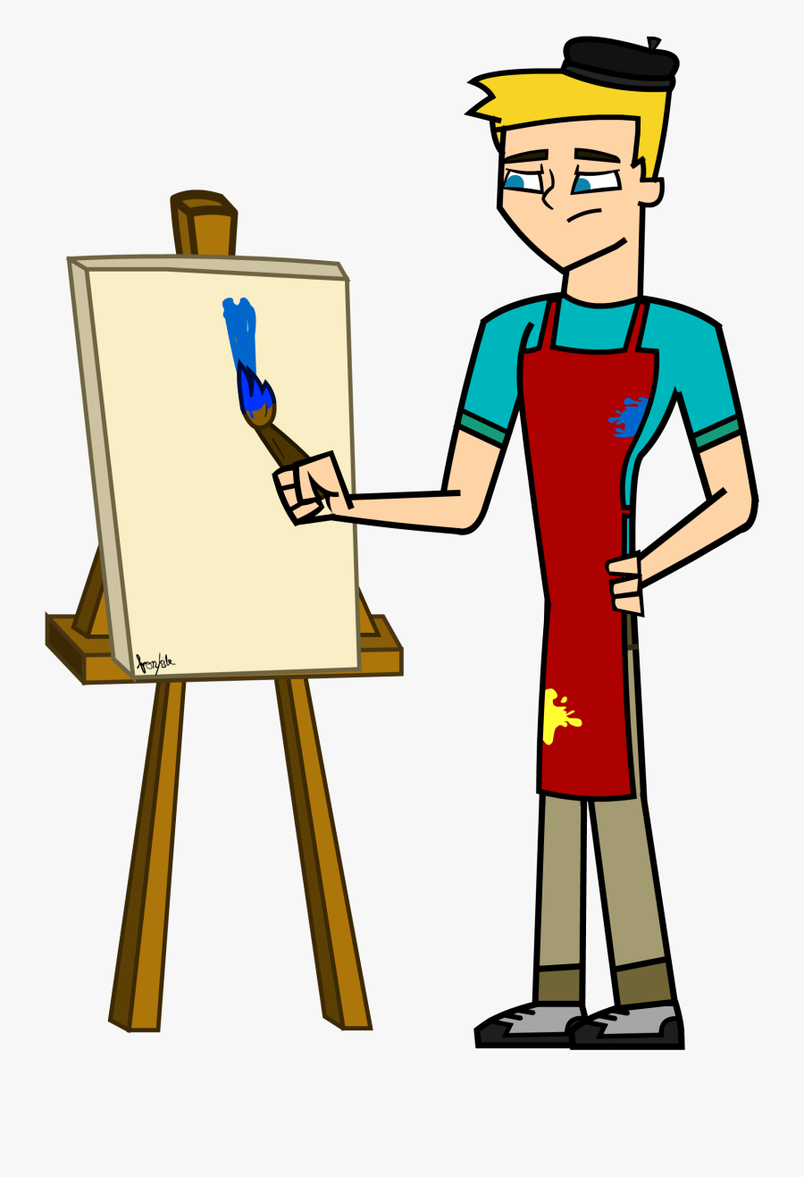 Image Michael Painting Pose - Drama Total Gone, Transparent Clipart