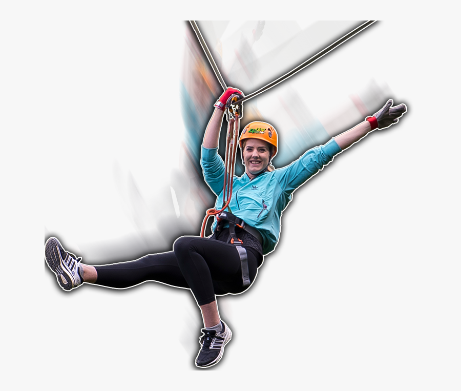 Transparent Zipline Png - Zip Lining Person, Transparent Clipart
