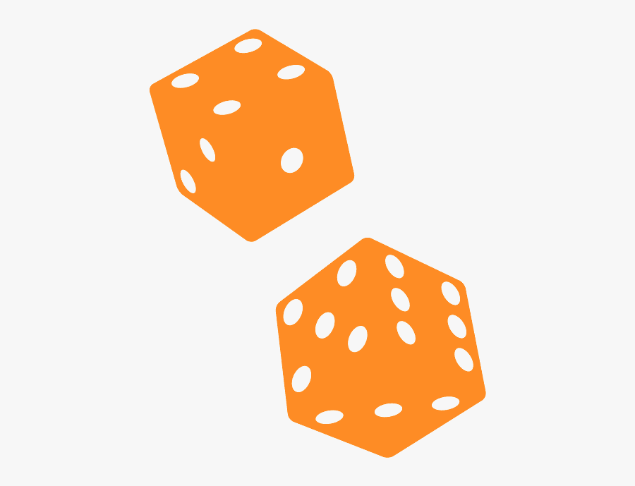 Dice Clip Art Orange, Transparent Clipart