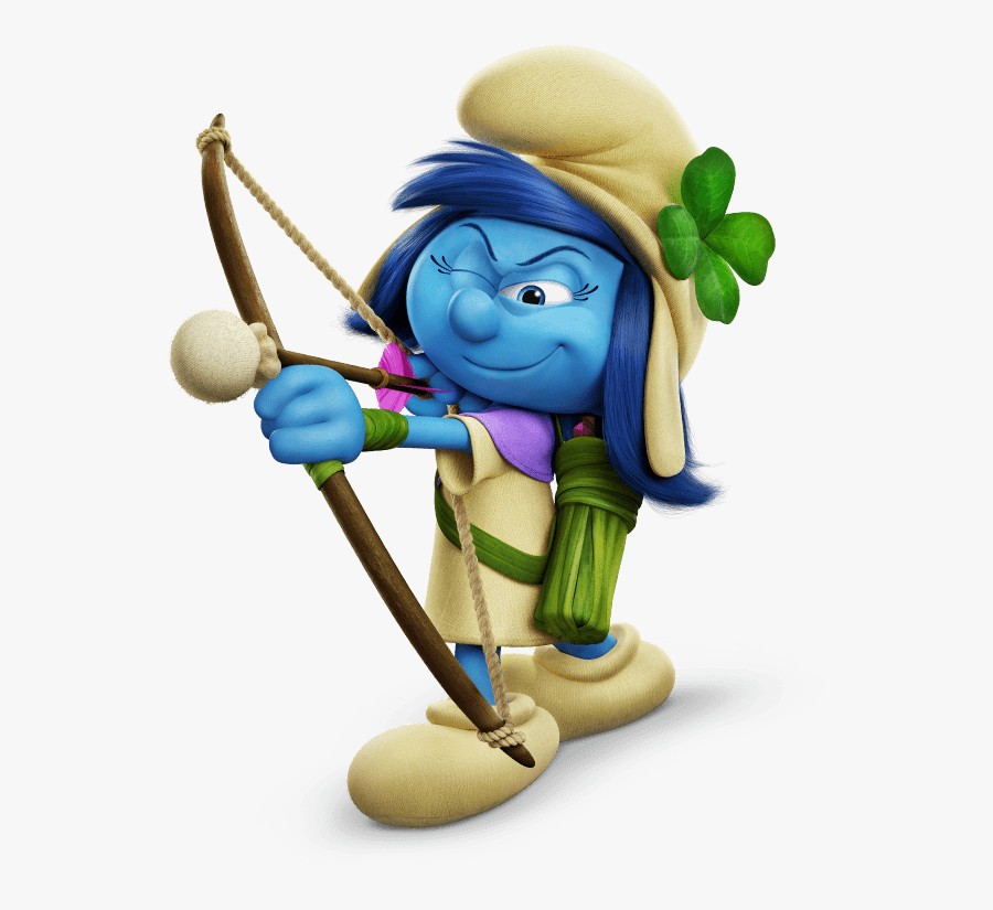 Smurf Storm Shooting Arrow - Smurfs The Lost Village Storm, Transparent Clipart