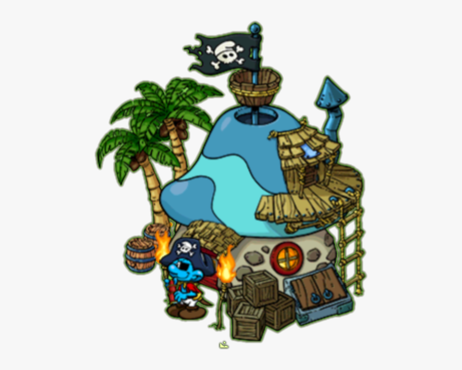 Transparent Smurf Png - Smurfs Village Pirate Smurf, Transparent Clipart