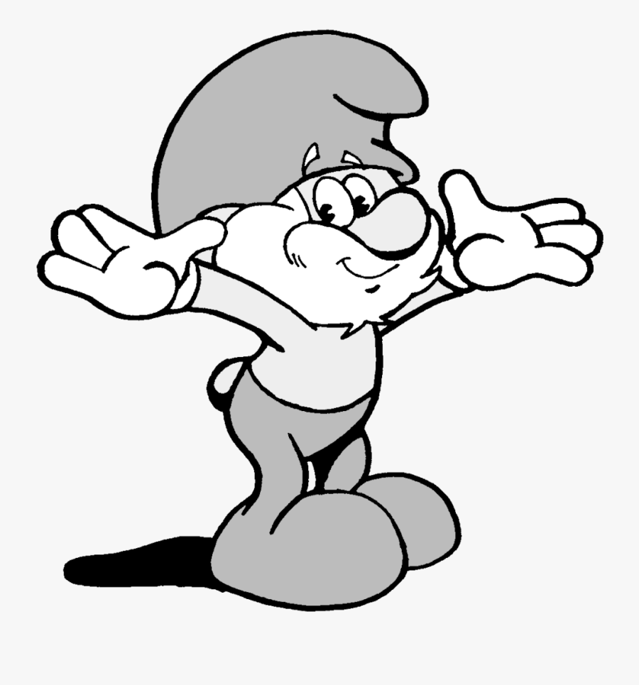 Smurfs Drawing Side View Huge Freebie Download For - Smurf Black And White, Transparent Clipart
