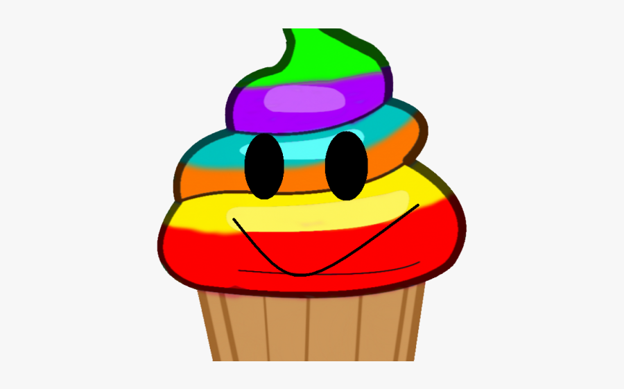 Cartoon Rainbow Cupcake Png, Transparent Clipart