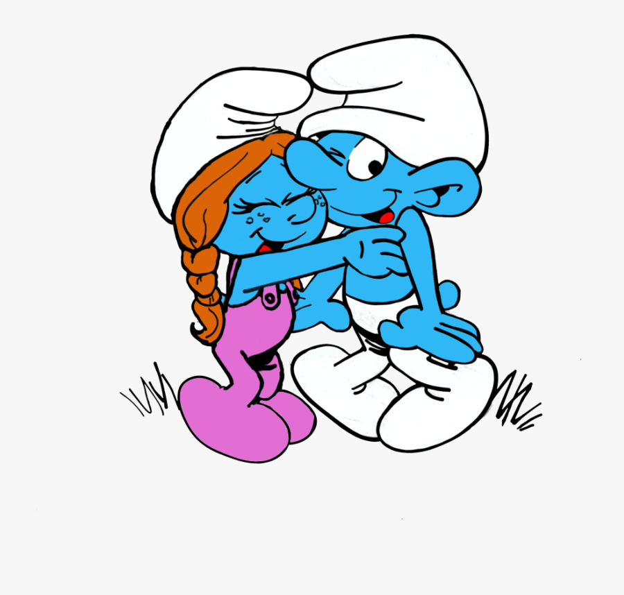 Transparent Smurfette Png - Hug Smurf, Transparent Clipart