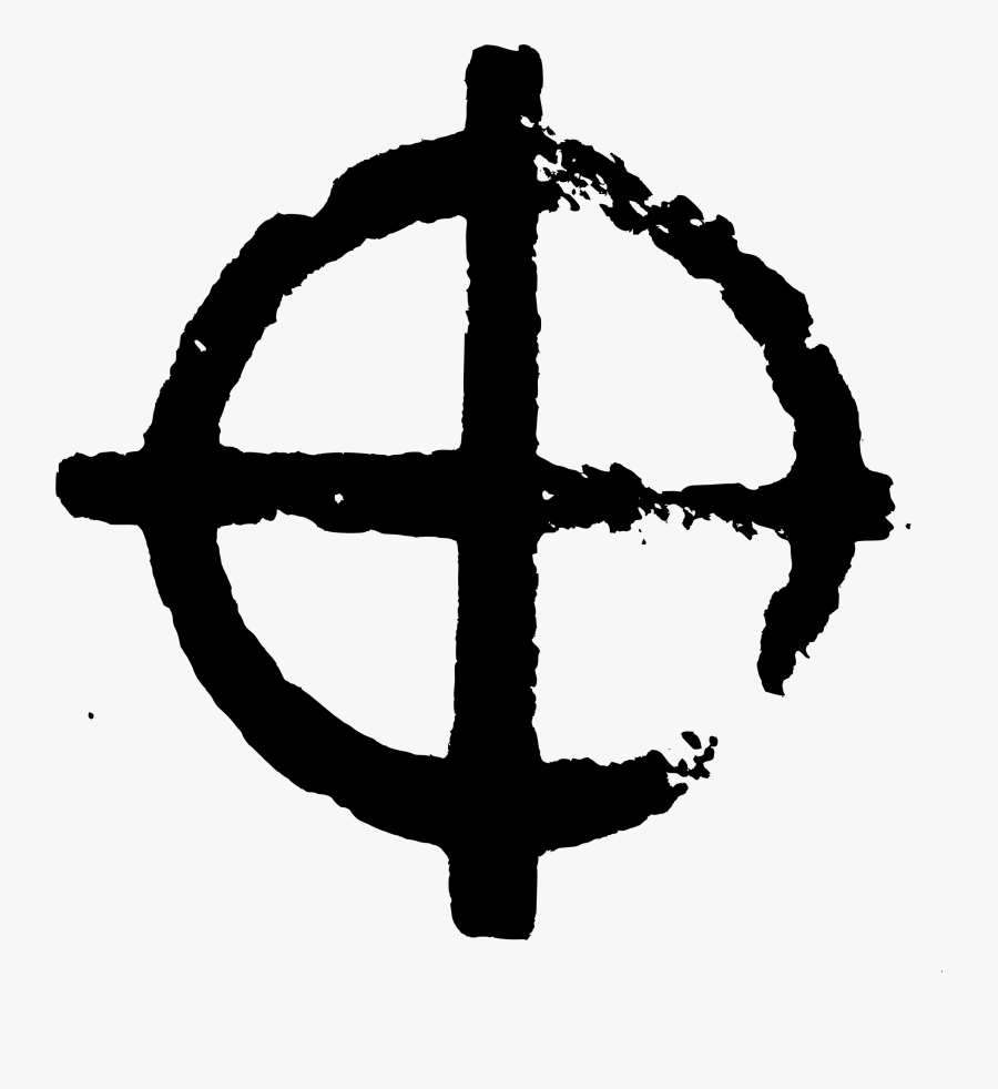 Clip Art Distorted Icons Free And - Tattoo Kreis Mit Kreuz, Transparent Clipart