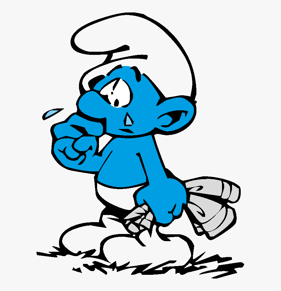 Sad Smurf, Transparent Clipart