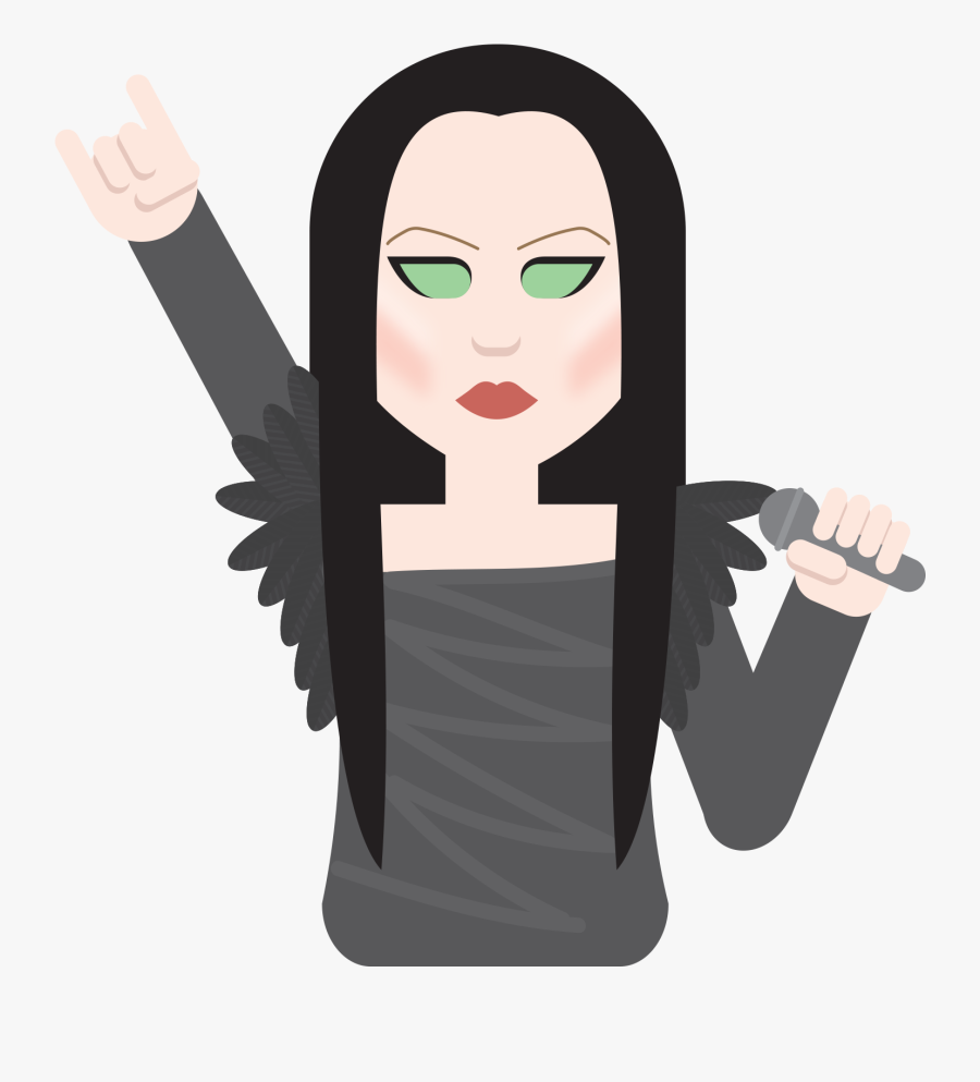 Clip Art Heavy Metal Emoji - Tarja Turunen Emoji, Transparent Clipart