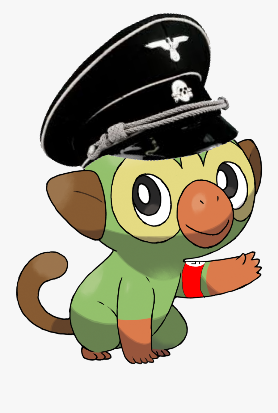 Nazi Cap Png - Pokemon Gen 8 Grookey, Transparent Clipart